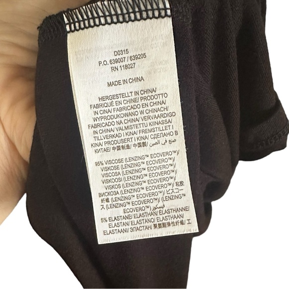 Boden Tiered Wrap Jersey Maxi Dress black short sleeve size 6 petite - Picture 13 of 13